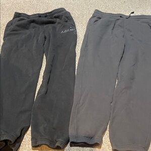 Practically new!! Abercrombie & Fitch Kids Charcoal and Gray Joggers size 13-14.